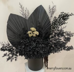 Black Dried Flower Arrangement
